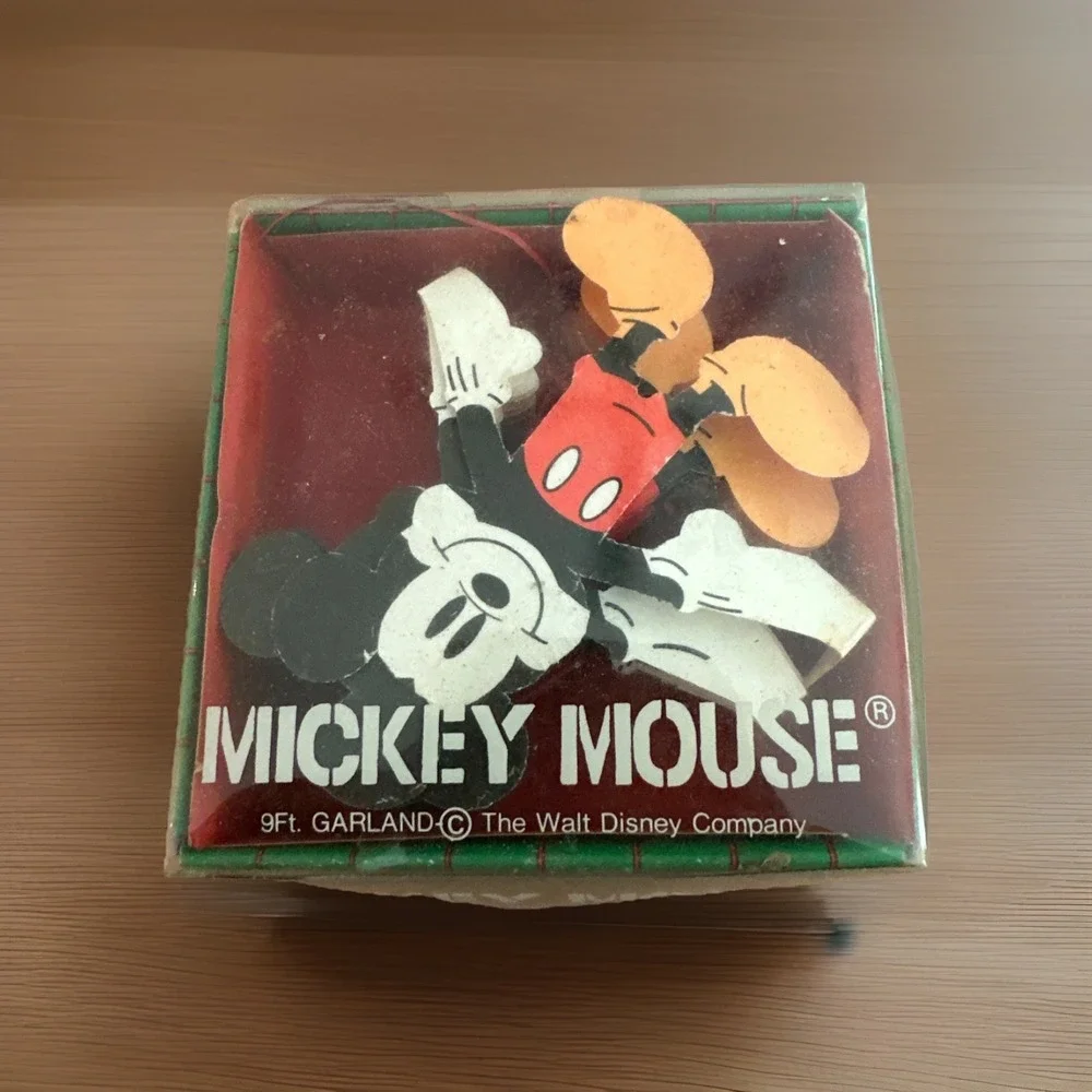Vtg Kurt Adler Disney Mickey Mouse‎ Paper Garland 9 ft New Old Stock